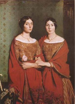 Theodore Chasseriau The Sisters of the Artist (mk09) oil painting image